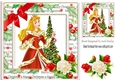 Pretty princess with christmas tree and red bow 8x8