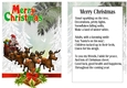 Lovely santa is on his way, with insert/verse A5 Card Front
