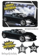 Sports car in funky silver/black A5 Frame