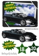 Sports car in funky green/black A5 Frame