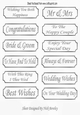 12 Silver wedding sentiment tags