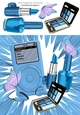 Blue MP3 Player, with ladies Accessories & butterflies 8x8