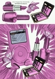 pink MP3 Player, with ladies Accessories & butterflies 8x8