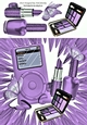 purple MP3 Player, with ladies Accessories & butterflies 8x8