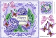 pretty lilac chrysanthemums and pink butterflies 8x8