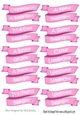 Lovely double banner tags in pink for baby girl