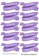 Lovely double banner tags in lilac for baby girl