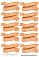 Lovely double banner tags in peach for baby girl