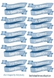 Lovely double banner tags in blue for baby boy