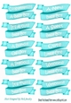 Lovely double banner tags in turq for baby boy