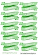 Lovely double banner tags in green for baby boy