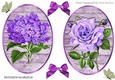 two pretty toppers with wood of lilac roses & flowers