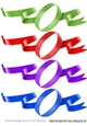 lovely swirl ribbon borders with a oval glitter tag (set one)