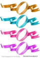 lovely swirl ribbon borders with a oval glitter tag (set two)