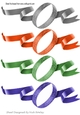 lovely swirl ribbon borders with a oval glitter tag (set three)