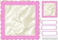 scalloped pink and satin 8x8 frame with topper & tags