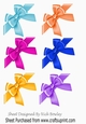 6 Satin pretty corners edge to edge bows (set two)