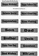 14 Denim Silver (male) tags with black sentiments