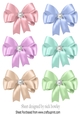 6 pretty pastel bows with pearl centres