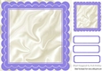 scalloped mauve and satin 8x8 frame with topper & tags