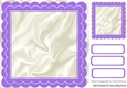 scalloped purple and satin 8x8 frame with topper & tags