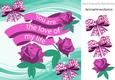 You are the love of my life! with pink heart bows & roses 8x8
