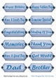 12 blue wood effect ,mens sentiment tags