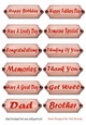 12  wood effect ,mens with red sentiment tags