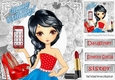 Trendy girl loves fashion, 8x8
