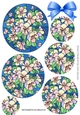 A pretty Kaleidoscope of painted pink blossoms, circle pyramids
