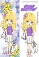trendy girl in purple loves to shop with her favourite hand bag tall DL