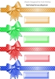 four pastel coloured polkadot border bow & tags (set two)