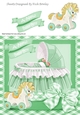 baby boy in green frill bassinet with gingham bow 8x8