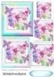 fantasy rainbow flowers and butterflies on lace pyramids (one)