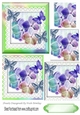 fantasy rainbow flowers and butterflies on lace pyramids (two)