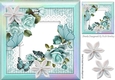 pretty turq roses on lace with butterflies and rainbow frame 8x8