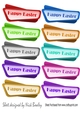 10 Double layered funky coloured EASTER Tags