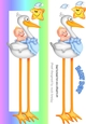 cute baby boy with stork with long legs tall DL