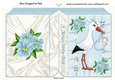 cute bundle of joy a baby boy with stork A5 Folded book