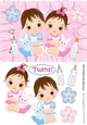 Cute twins little boy & girl (pink)