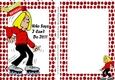 Who says I Cant do it! lady on roller skates card/insert (pink)