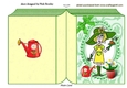 Gardening Gal! Dressed in green doing a spot of gardening A5 Folded book