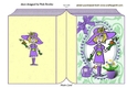 Gardening Gal! Dressed in purple doing a spot of gardening A5 Folded book