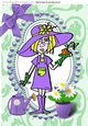 Gardening Gal! Dressed in purple to do a spot of gardening A4