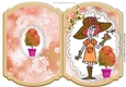 Gardening Gal! Dressed in peach to do a spot of gardening bracket card