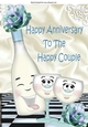 Happy Anniversary to THE HAPPY COUPLE blue roses & toony champagne A4