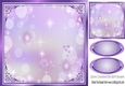 Pretty purple edge fantasy rainbow 8x8 frame/card fronts