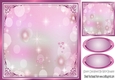 Pretty pink edge fantasy rainbow 8x8 frame/card fronts