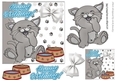 Cheeky kitty with bowl & bow (smaller card two)
