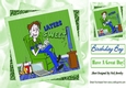 Computer and games mad boy! chillin out (green) 8x8